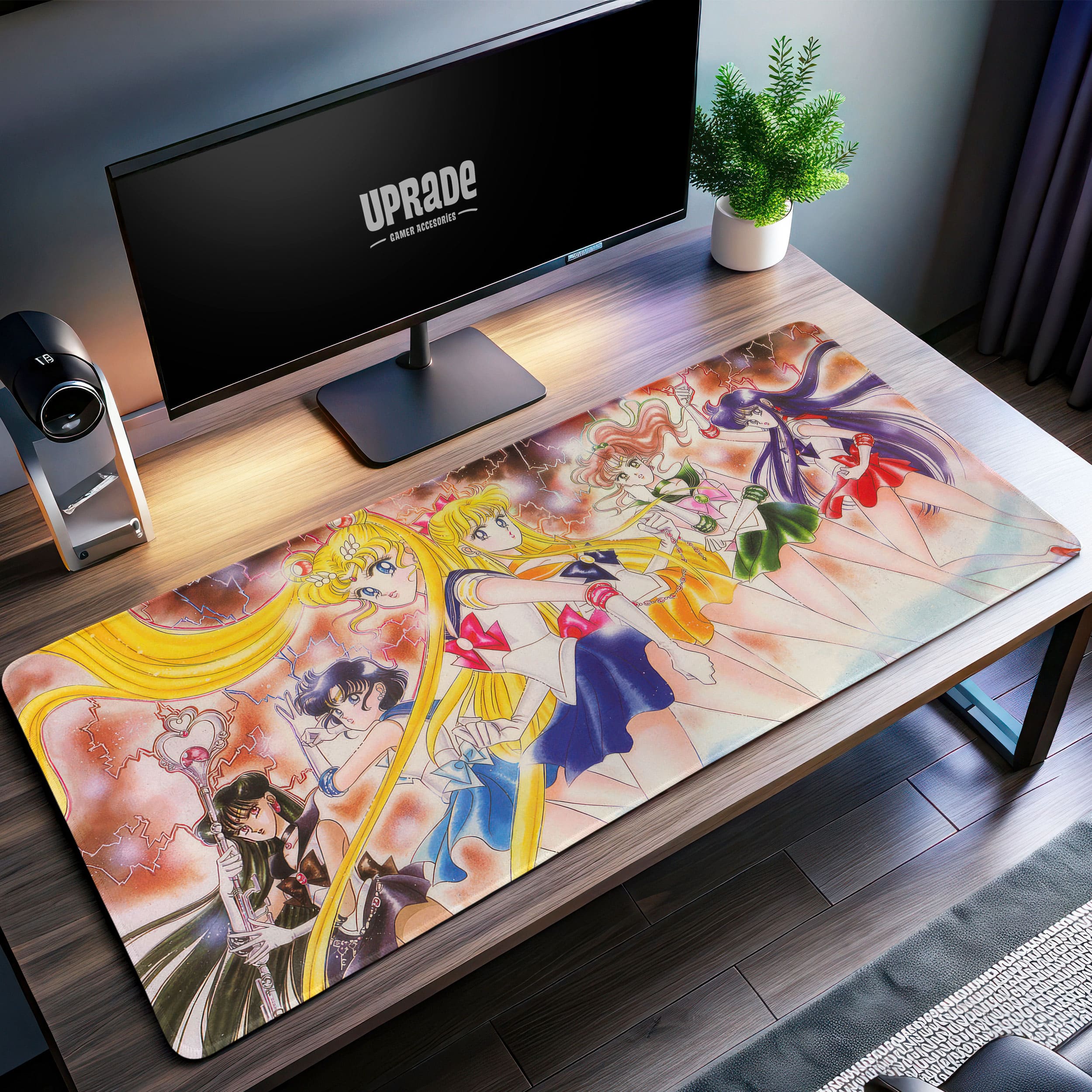 Allleftout Cosmic Defenders Desk Mat, Sailor Moon Mouse Pad