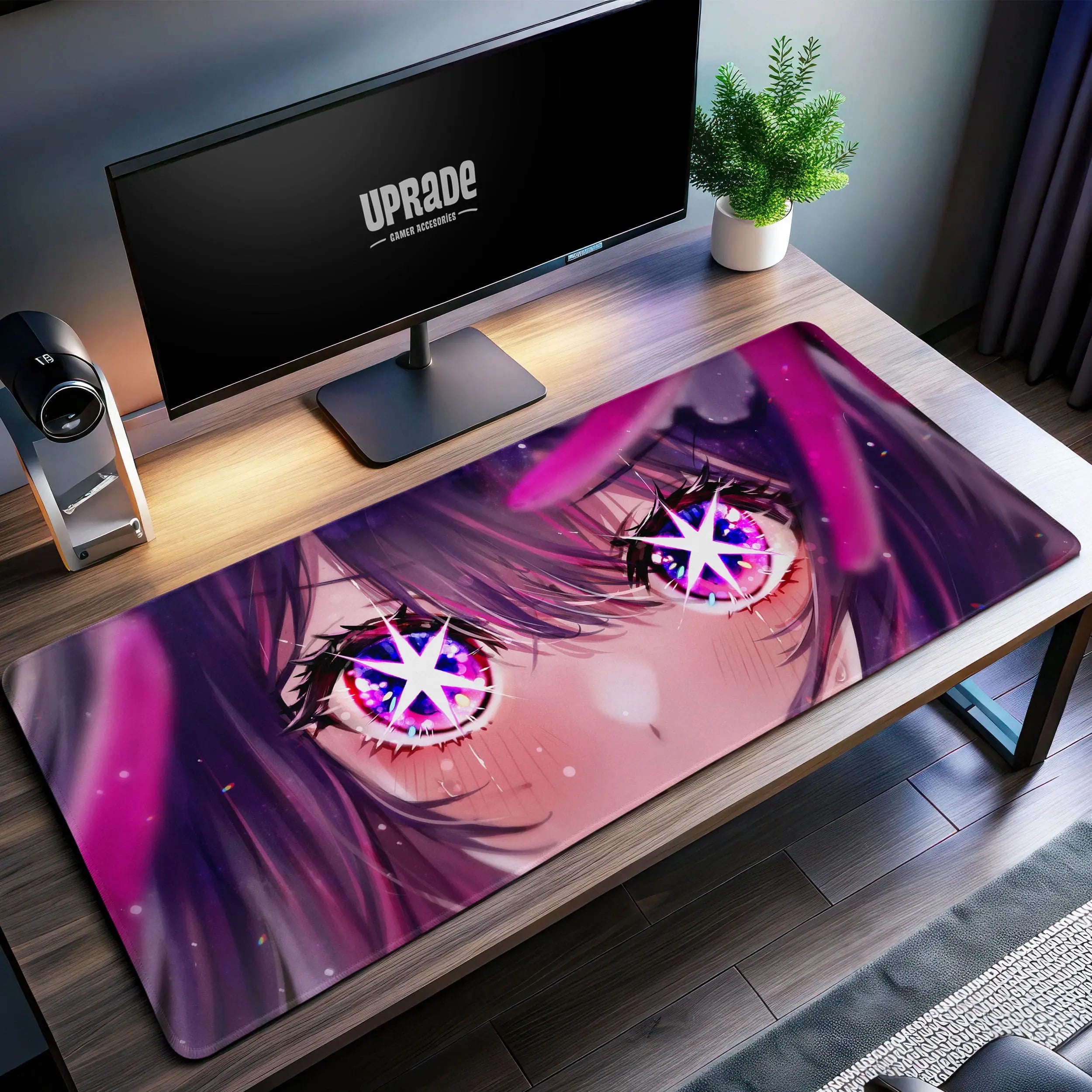 Allleftout Oshi No Ko Ai Hoshino Desk Mat, Starry Eyes Mouse Pad