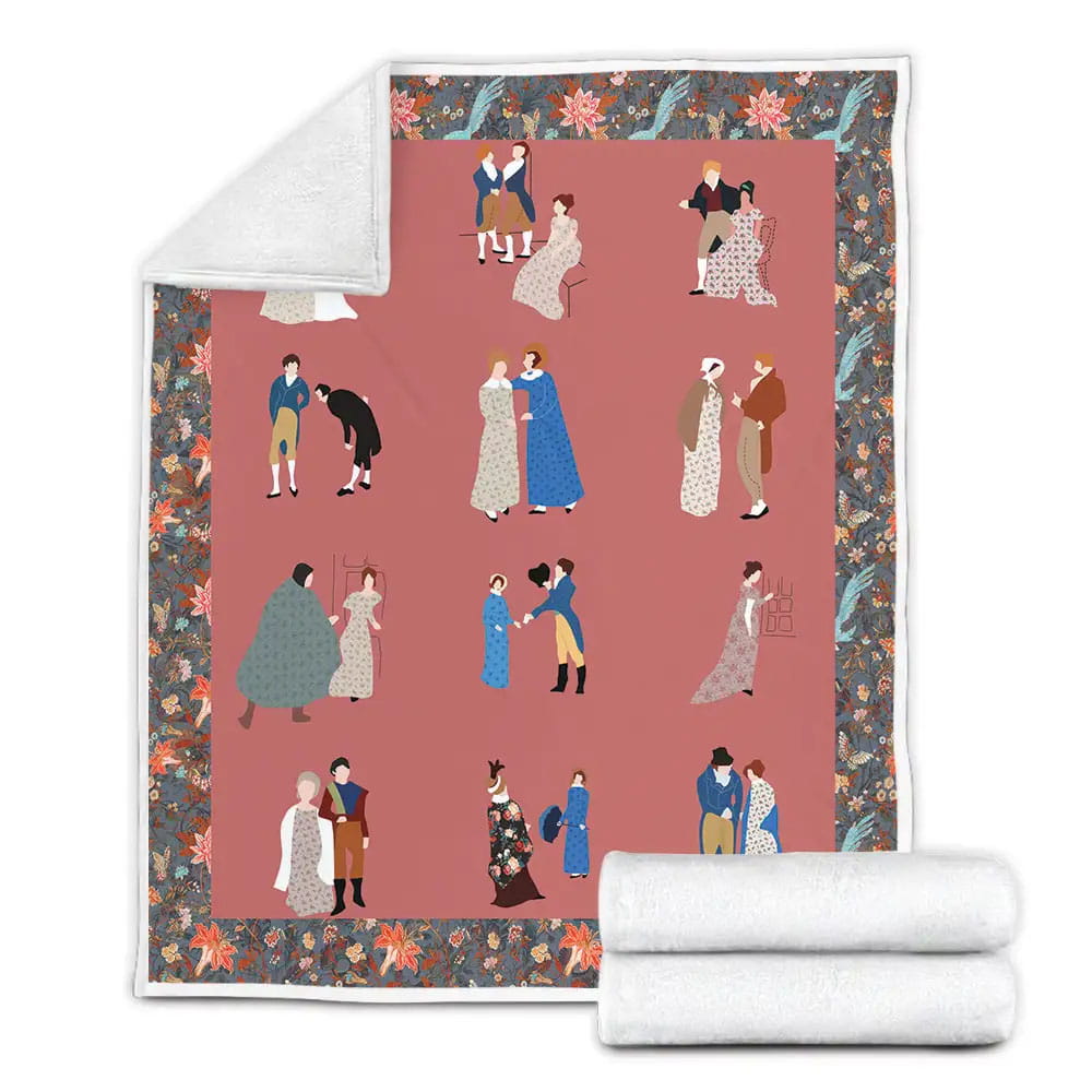 Pride And Prejudice Fleece Blanket 
