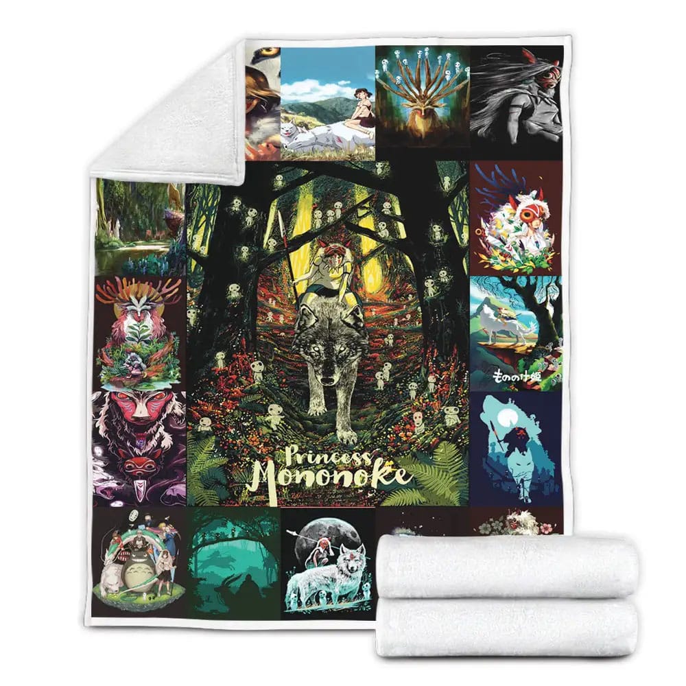Princess Mononoke Fleece Blanket Gift For Besties