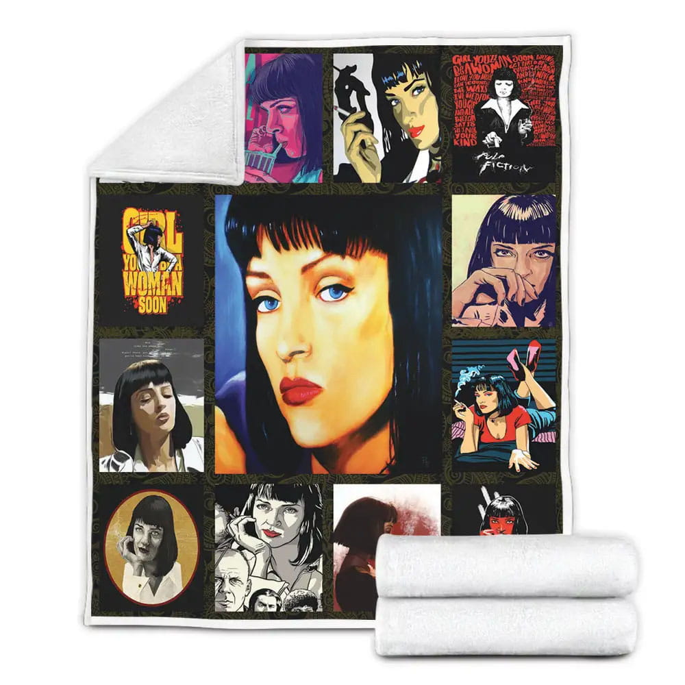 Pulp Fiction Fleece Blanket Gift For Birthday Halloween Christmas