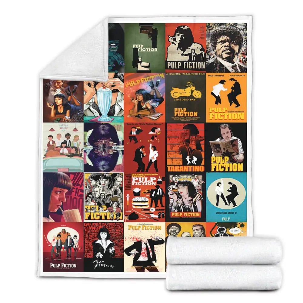 Pulp Fiction Fleece Blanket Gift For Mothers Day Fathers Day