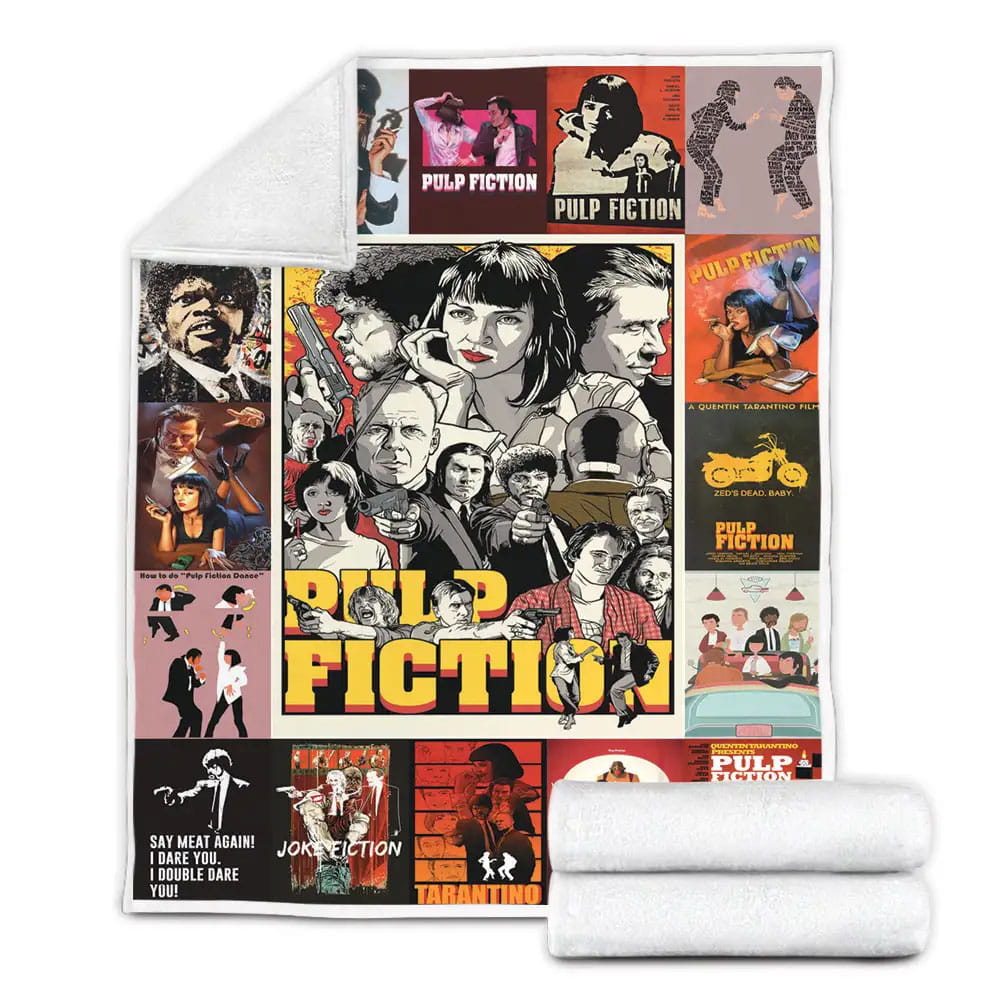 Pulp Fiction Fleece Blanket Gift For Besties