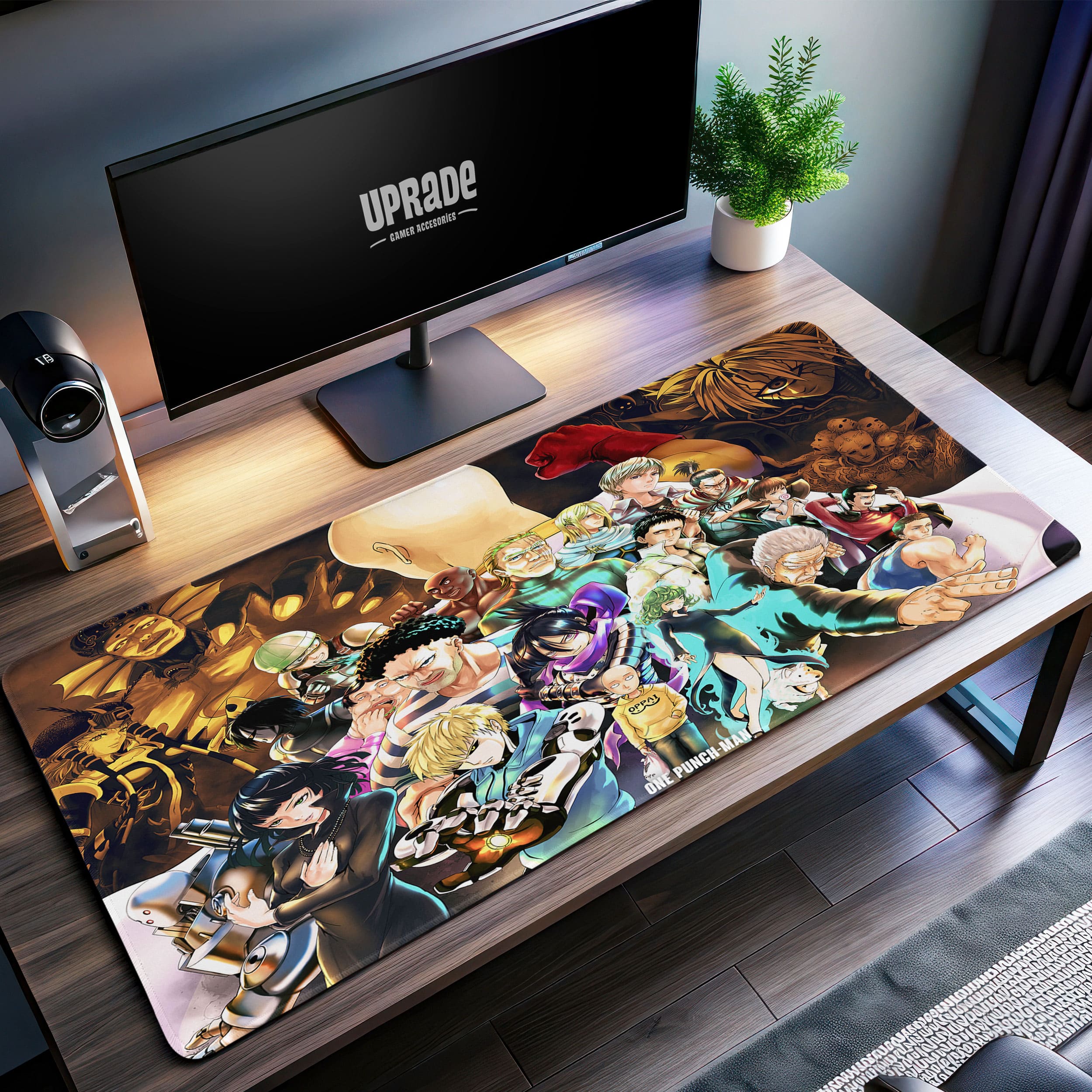 Allleftout S-Class Heroes Desk Mat, One Punch Man Mouse Pad