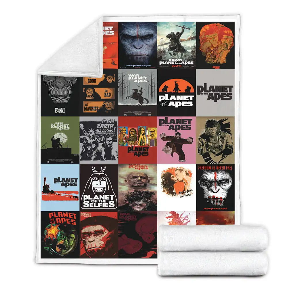 Planet of the Apes Fleece Blanket Gift For Mothers Day Fathers Day