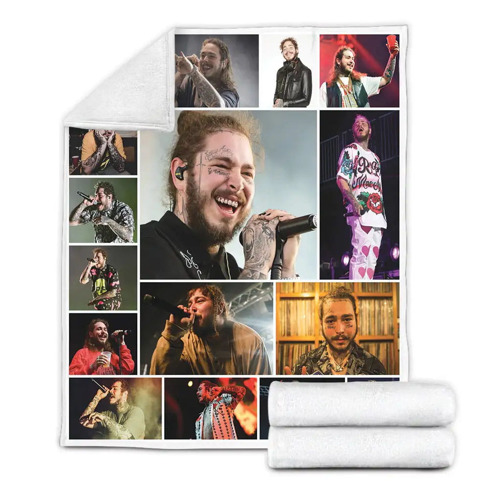 Post Malone Albums Fleece Blanket Gift For Wife Husband