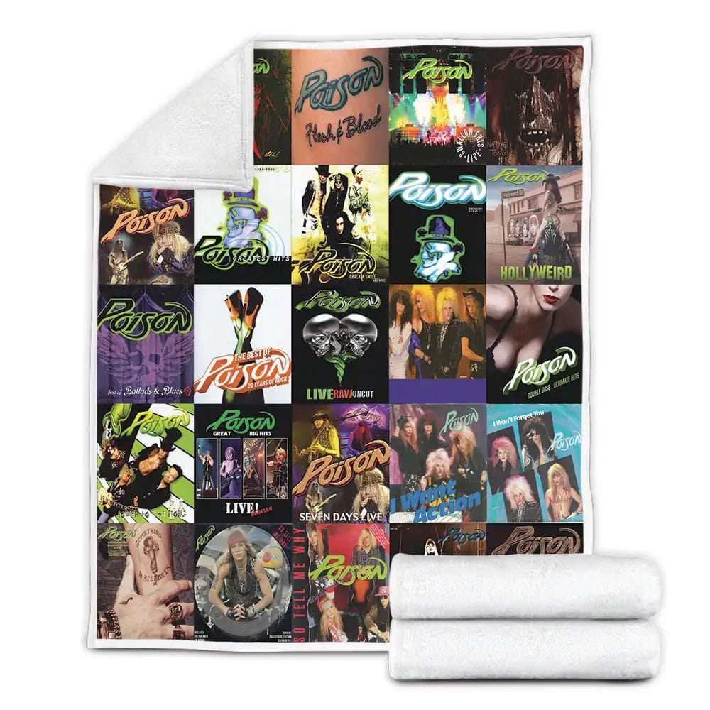 Poison Album Covers Fleece Blanket Gift For Mothers Day Fathers Day