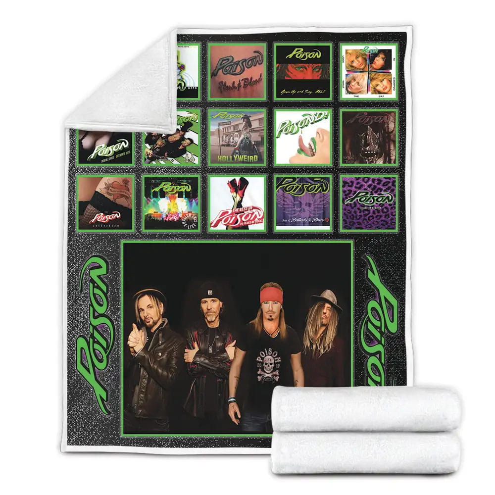 Poison Albums Fleece Blanket Gift For Birthday Halloween Christmas