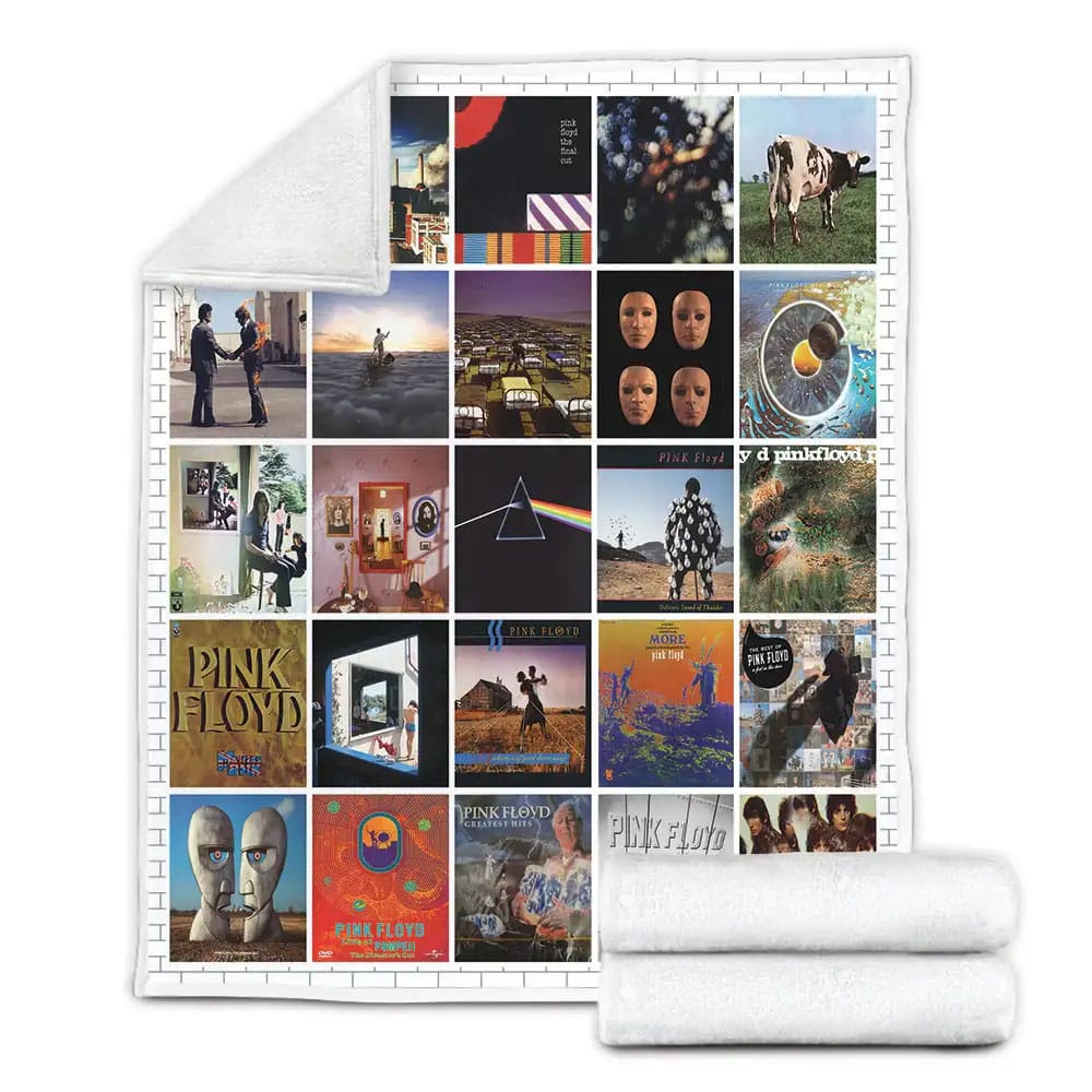 Pink Floyd Albums Cover Poster Fleece Blanket Gift For Mothers Day Fathers Day