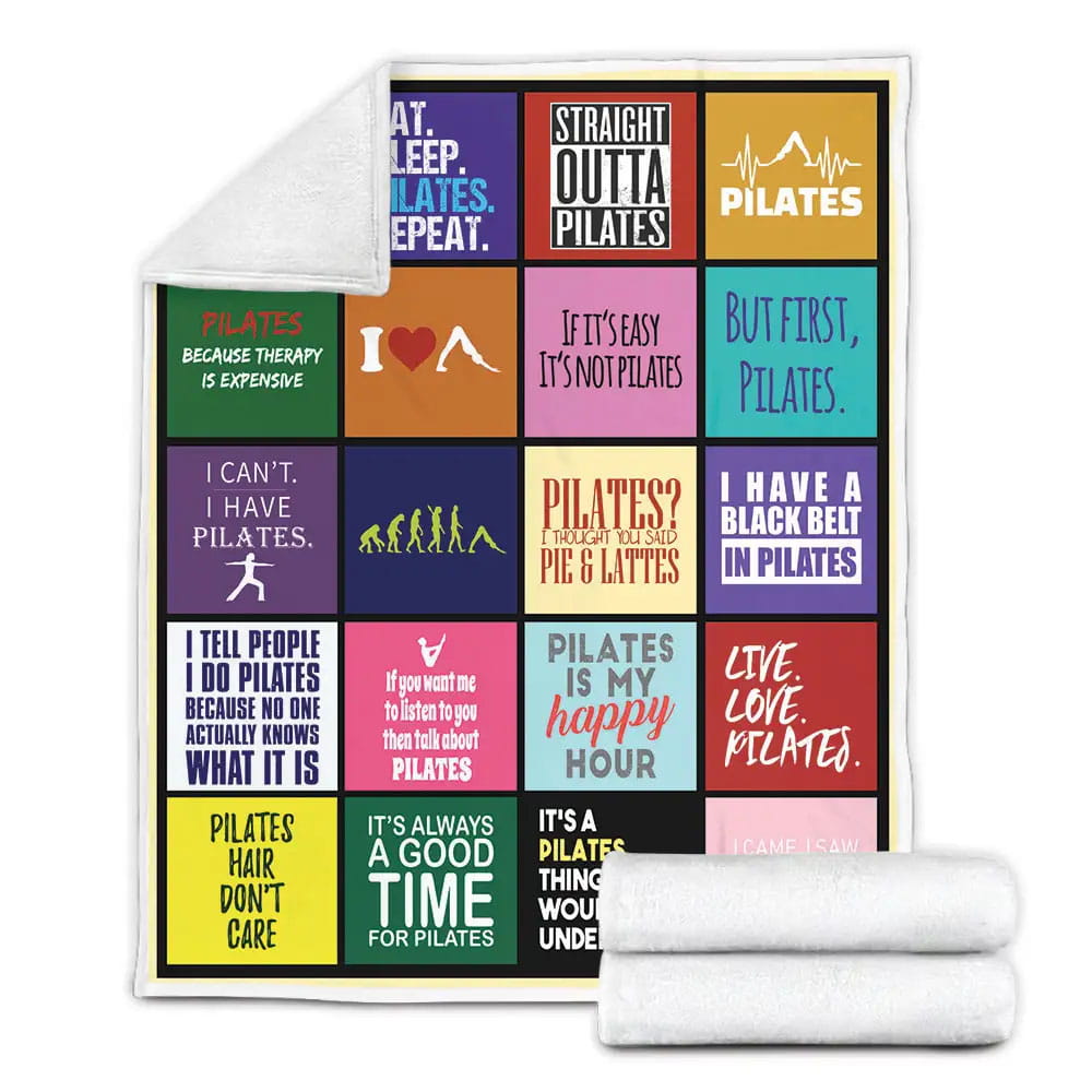 Pilates Fleece Blanket Gift For Besties