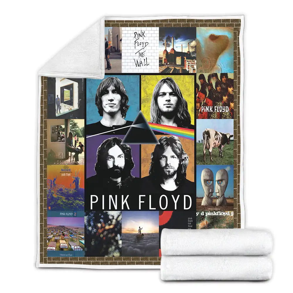 Pink Floyd Albums Cover Poster Fleece Blanket Gift For Wife Husband