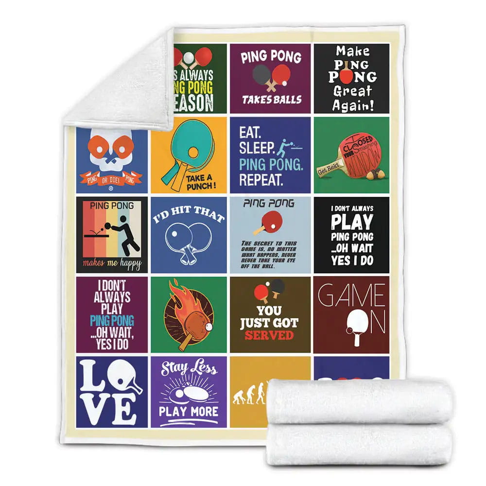Ping Pong Fleece Blanket 