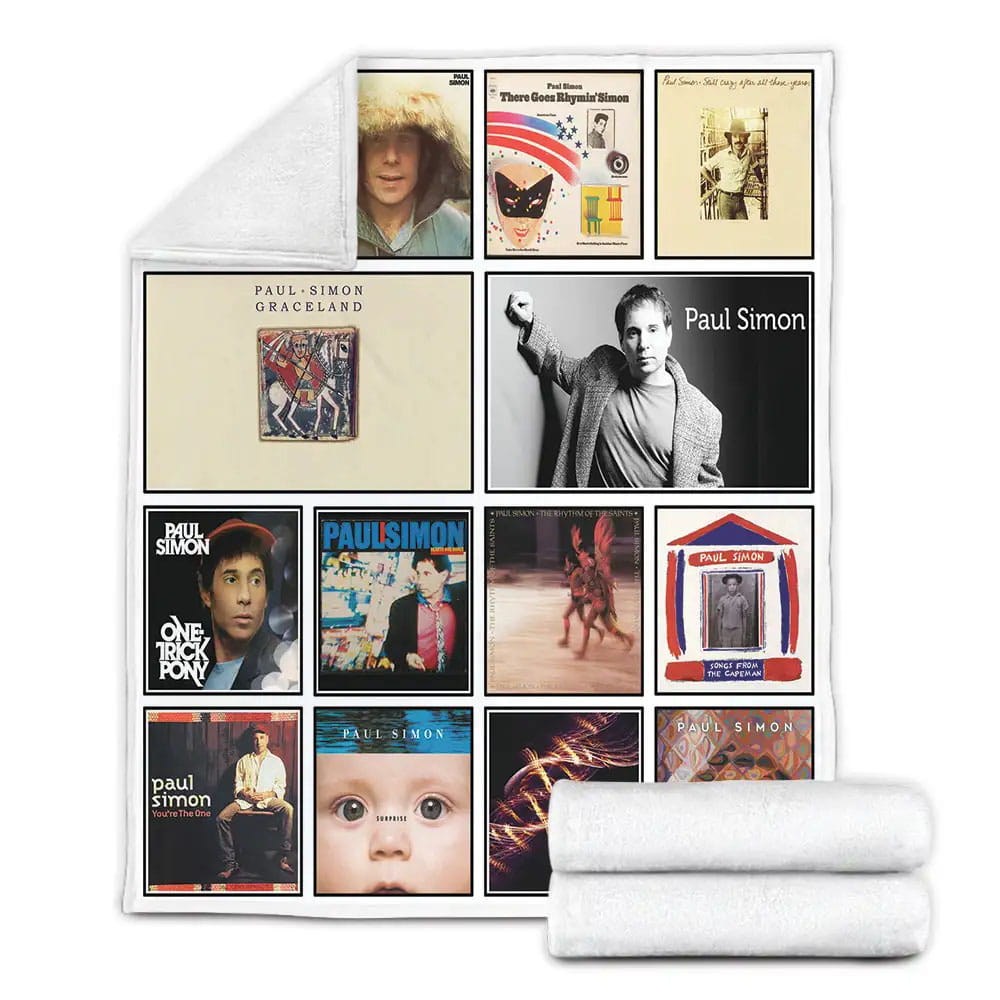 Paul Simon Album Covers Fleece Blanket Gift For Mothers Day Fathers Day