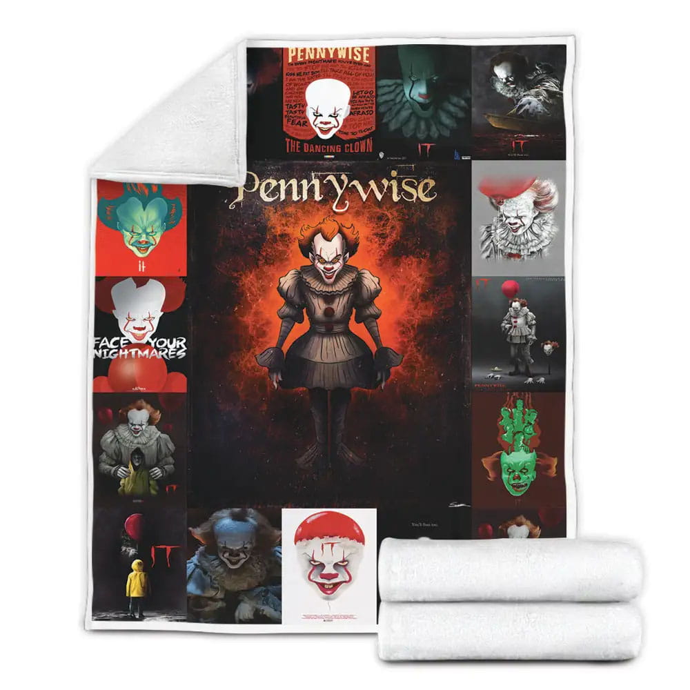 Pennywise Fleece Blanket Gift For Mothers Day Fathers Day