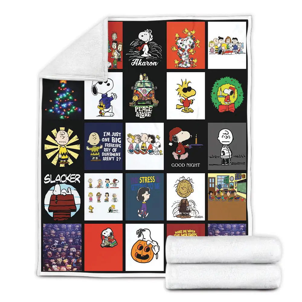Peanuts Snoopy Fleece Blanket Gift For Mothers Day Fathers Day