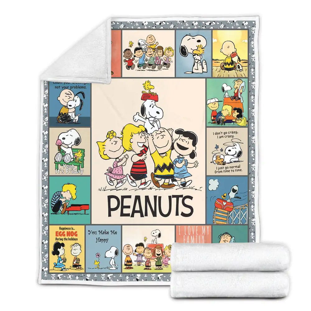 Peanuts Fleece Blanket Gift For Wife Husband