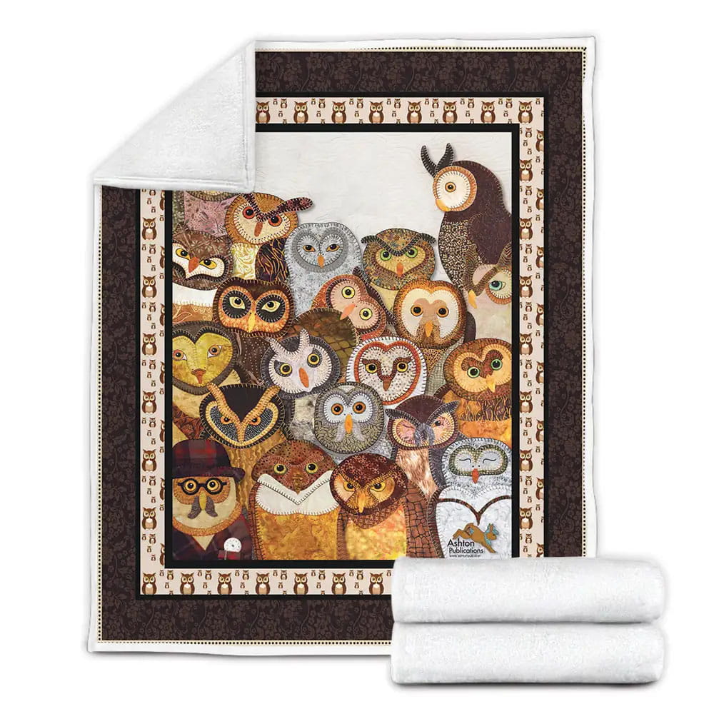 Owl Fleece Blanket Gift For Birthday Halloween Christmas