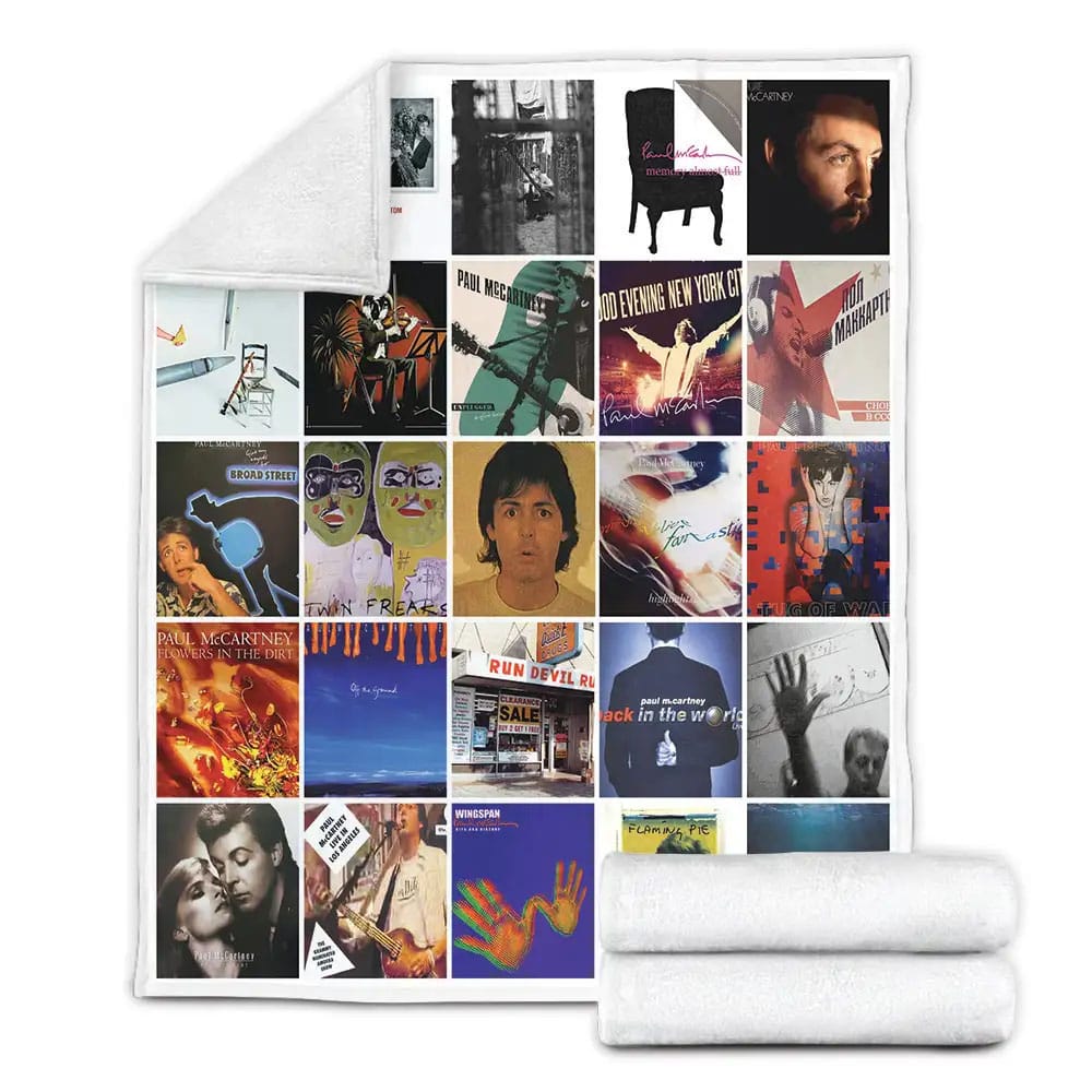 Paul Mccartney Albums Cover Poster Fleece Blanket Gift For Besties