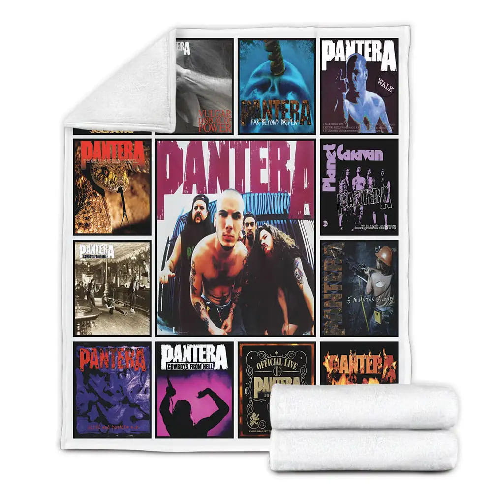 Pantera Band Albums Fleece Blanket Gift For Mothers Day Fathers Day