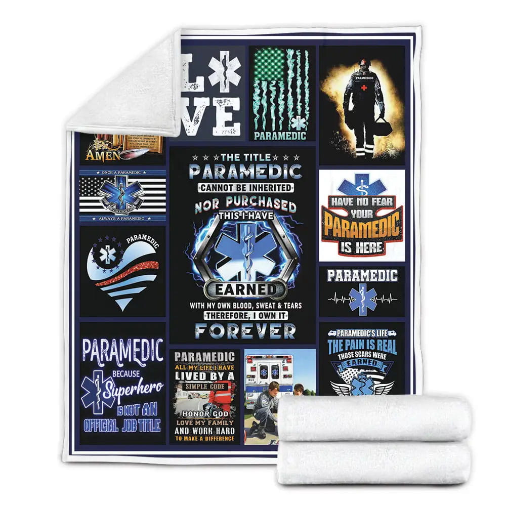 Paramedic Have No Fear Your Paramedic Is Here Fleece Blanket 