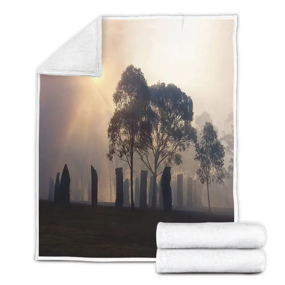 Outlander Tv Series Craigh Na Dun Fleece Blanket Gift For Wife Husband