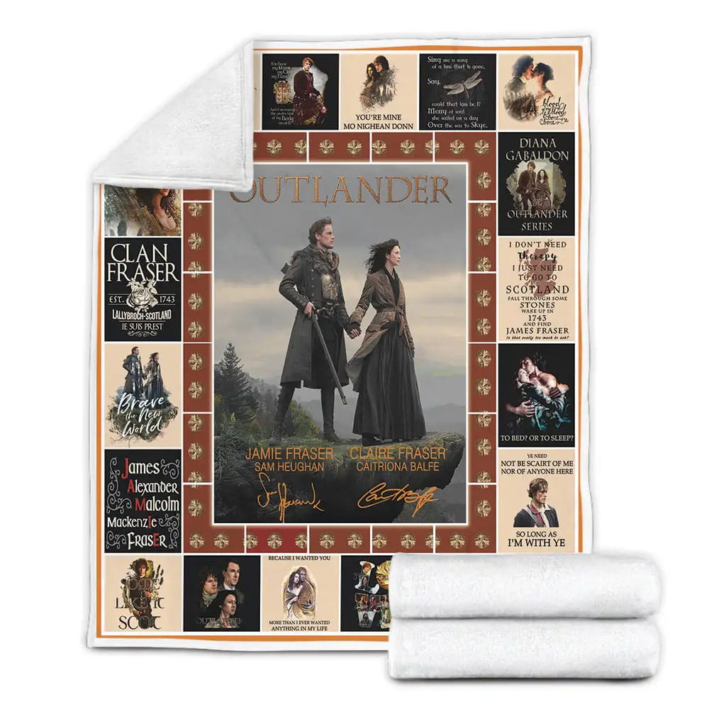Outlander Tv Series Fleece Blanket Gift For Wife Husband