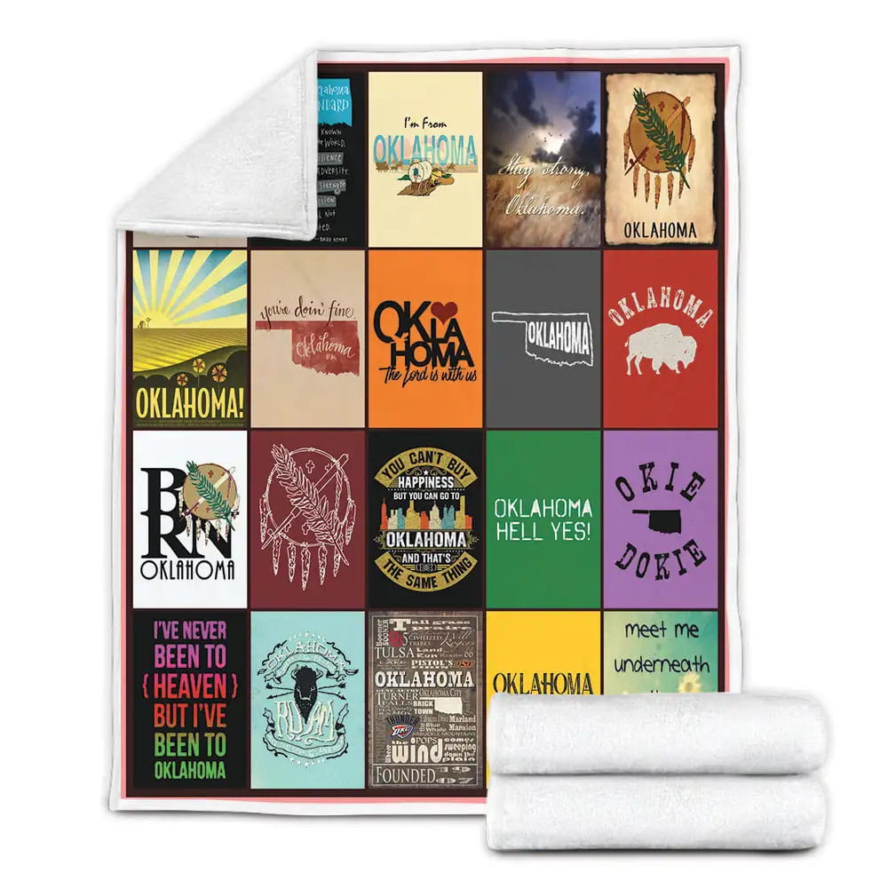 Oklahoma Fleece Blanket Gift For Besties