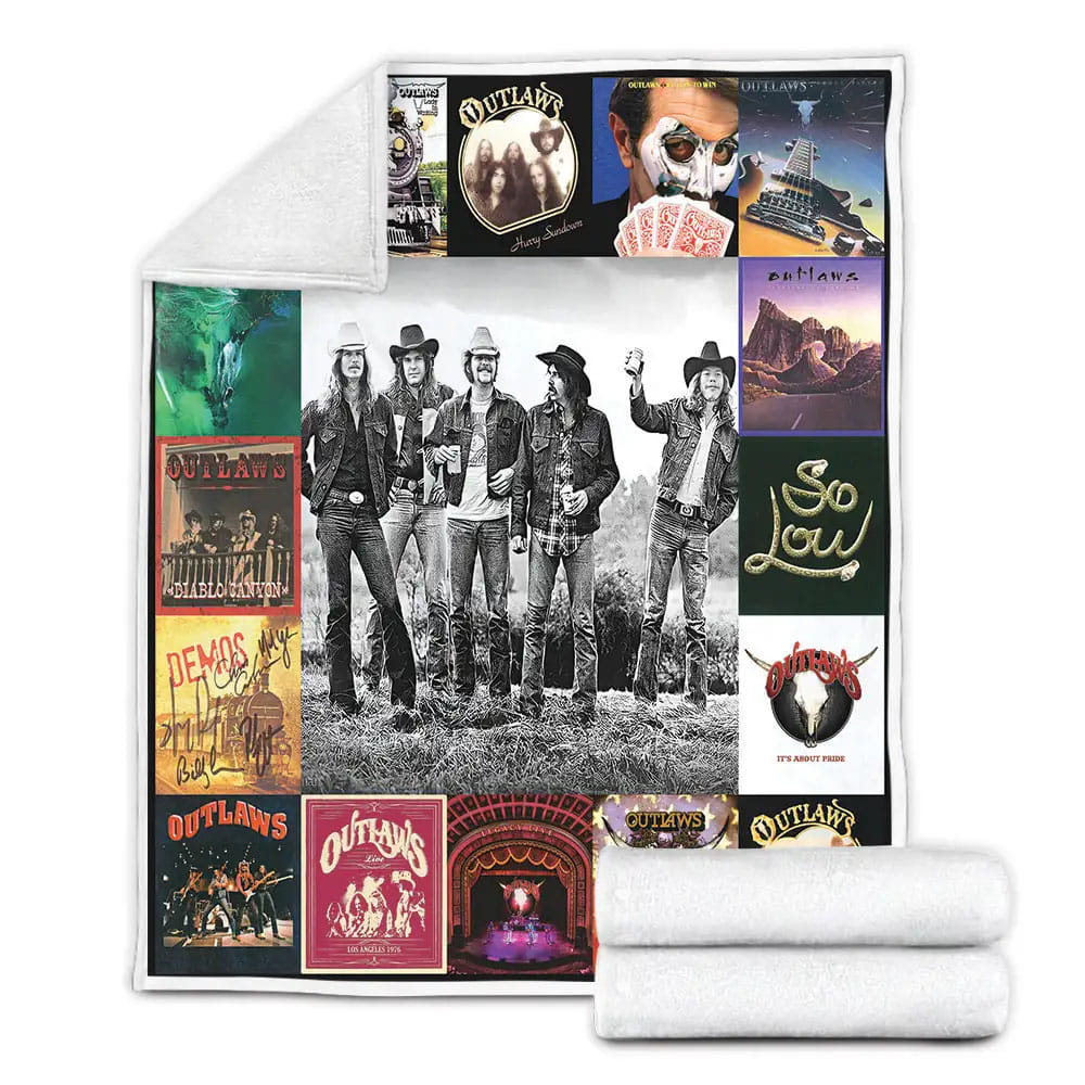 Outlaws Album Covers Fleece Blanket 