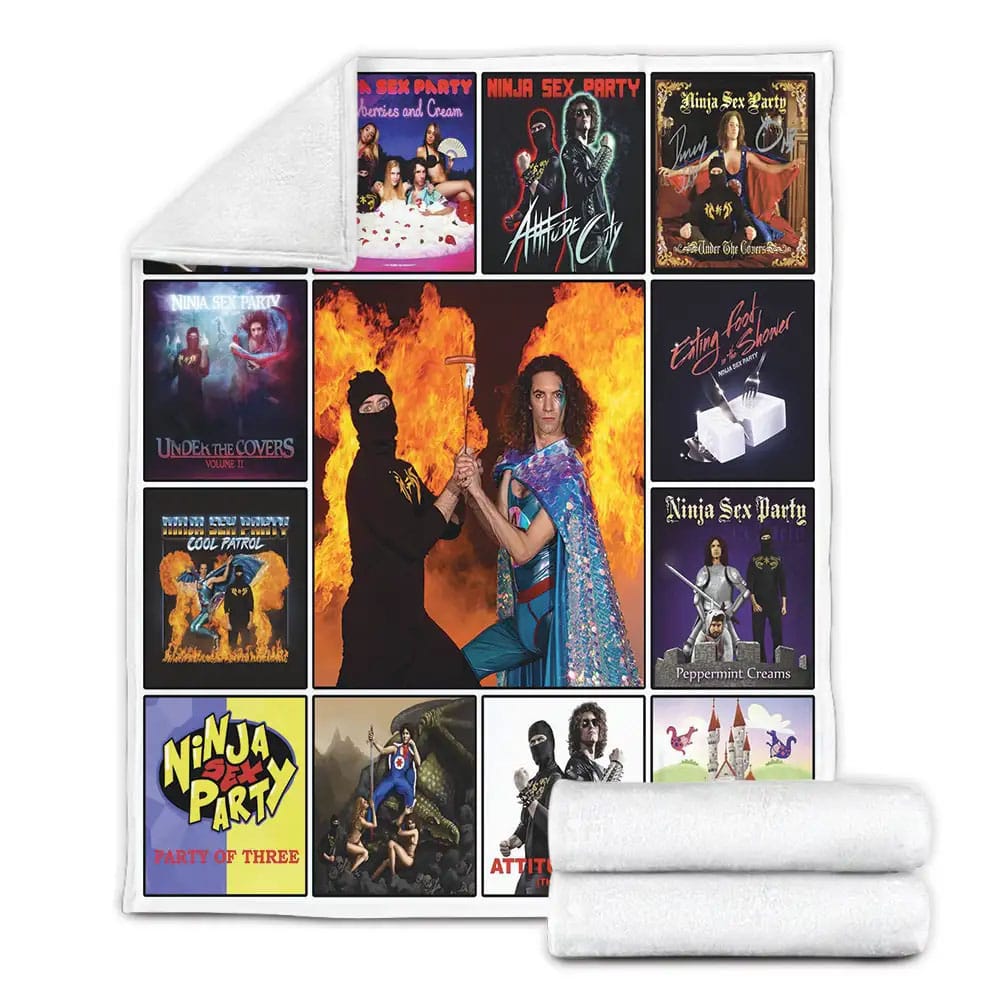 Ninja Sex Party Fleece Blanket Gift For Besties