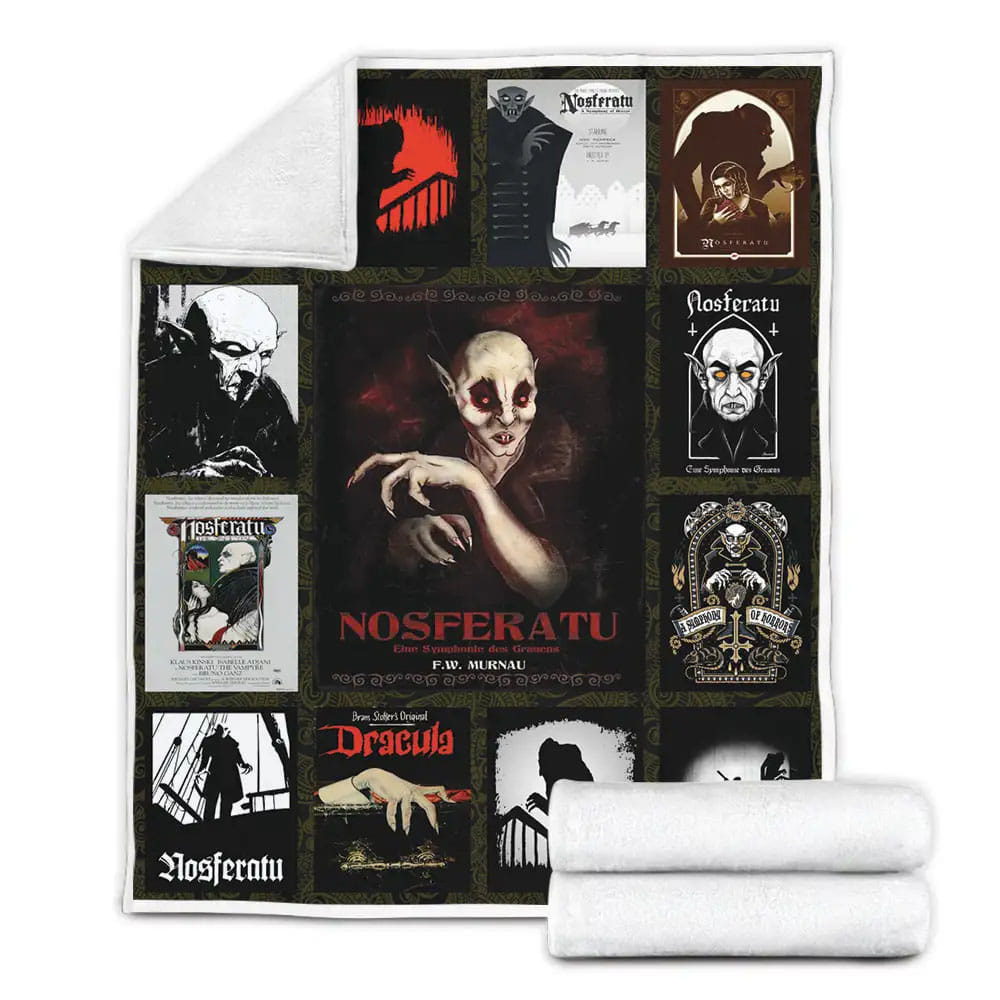 Nosferatu Fleece Blanket Gift For Birthday Halloween Christmas