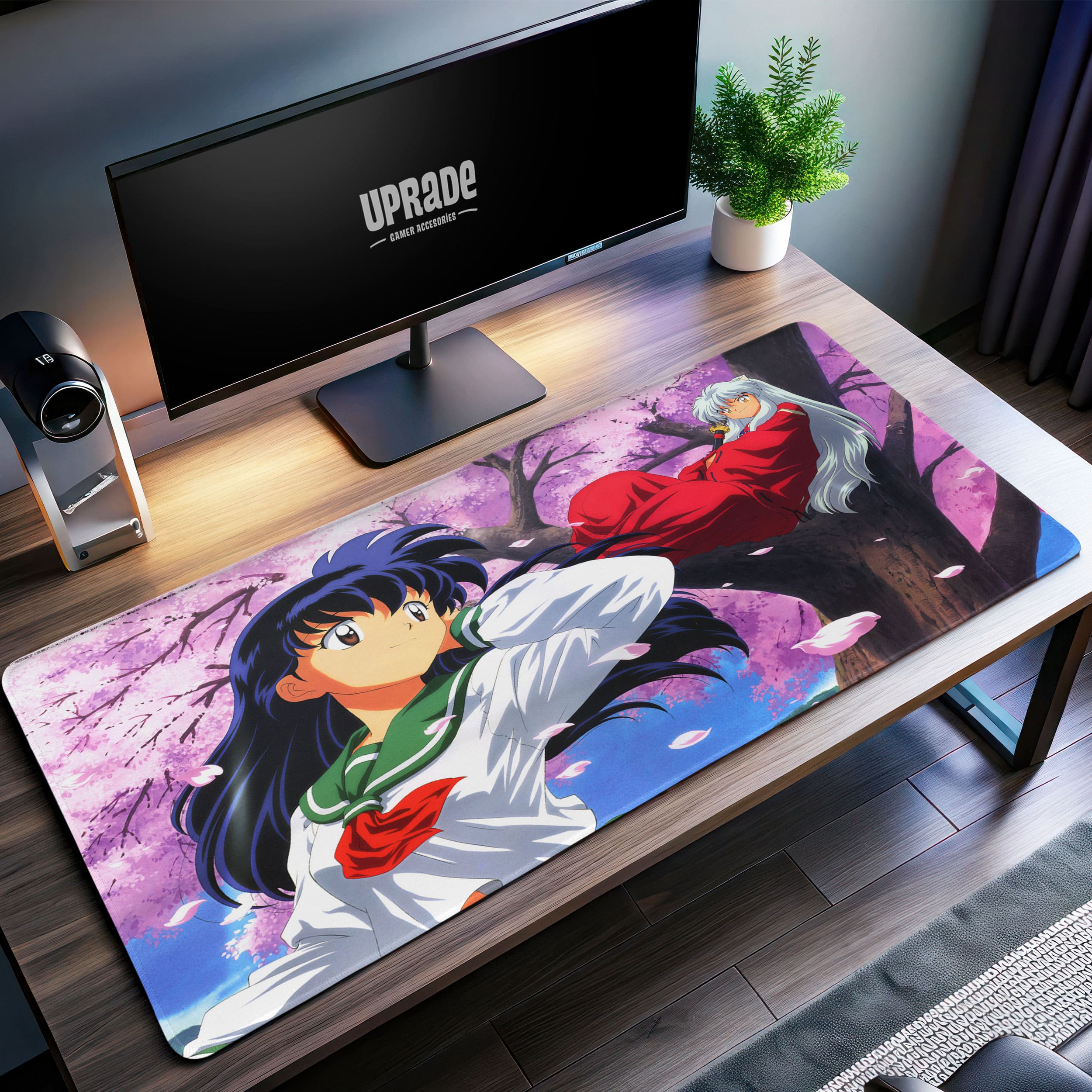 Allleftout Cherry Blossom Serenity Desk Mat, Inuyasha Mouse Pad