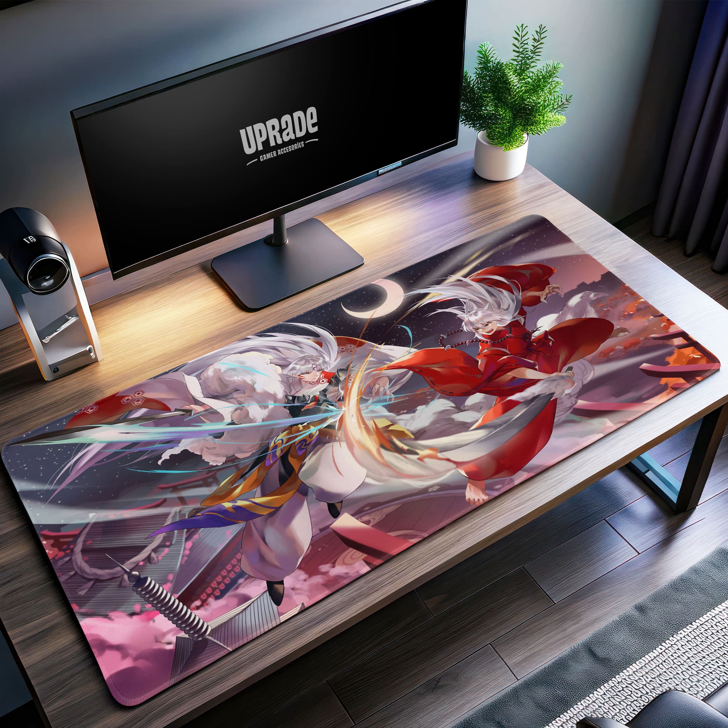 Allleftout Duel Of Brothers Desk Mat, Inuyasha Mouse Pad