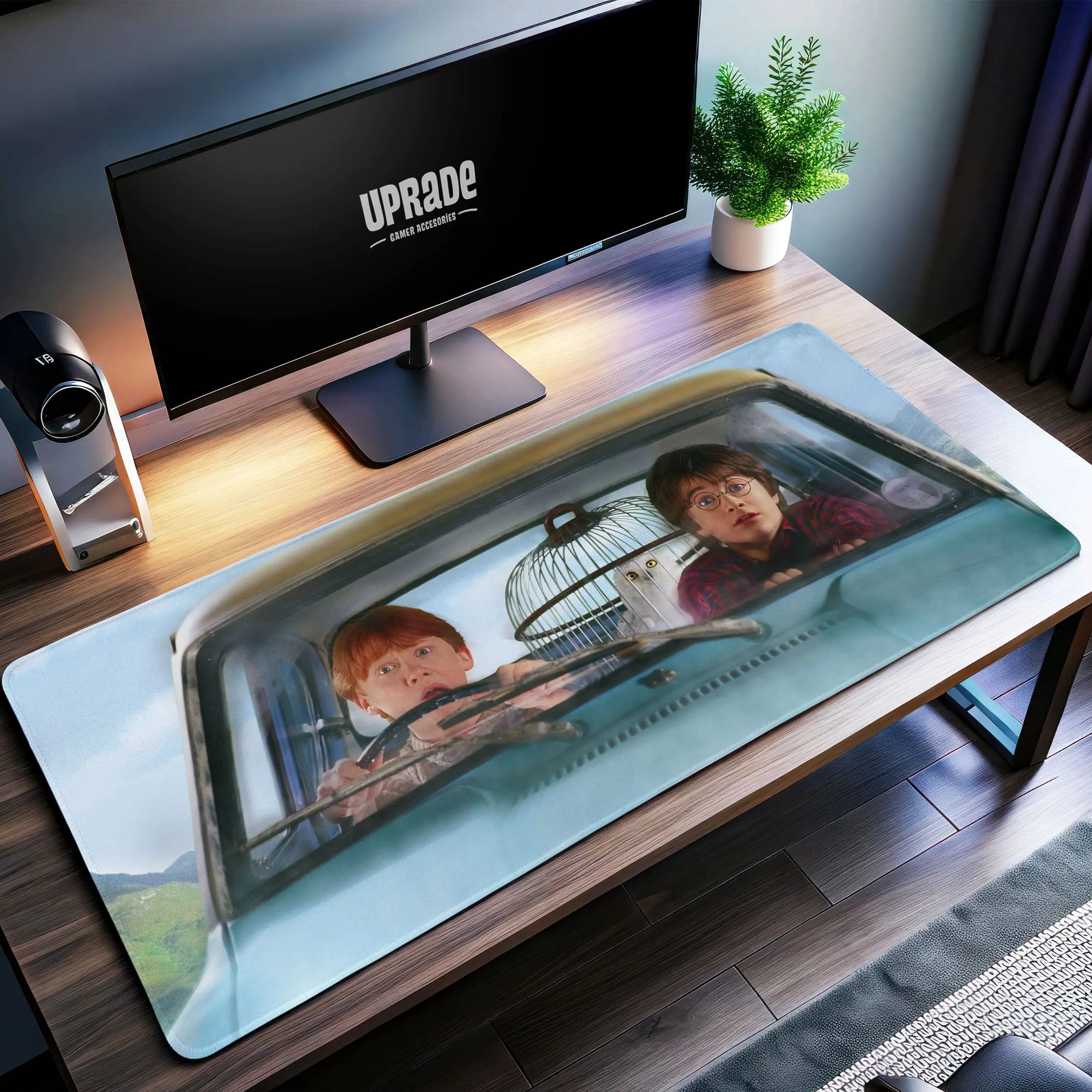 Allleftout Flying Car Adventure Desk Mat, Harry Potter Mouse Pad