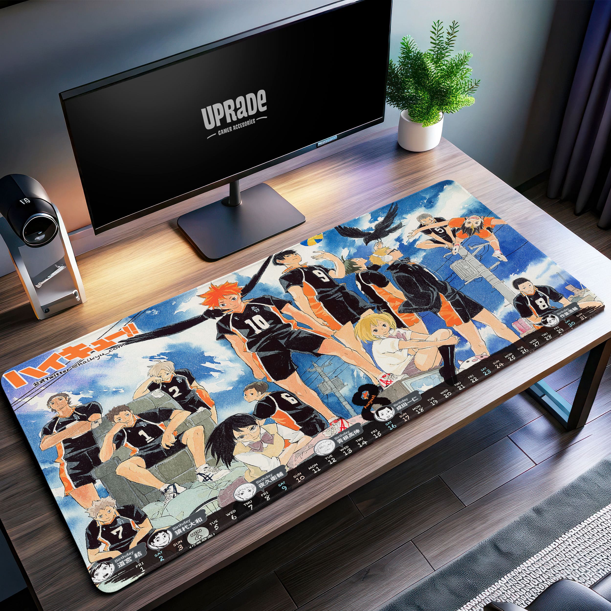 Allleftout Karasuno Legacy Desk Mat, Haikyuu Volleyball Mouse Pad