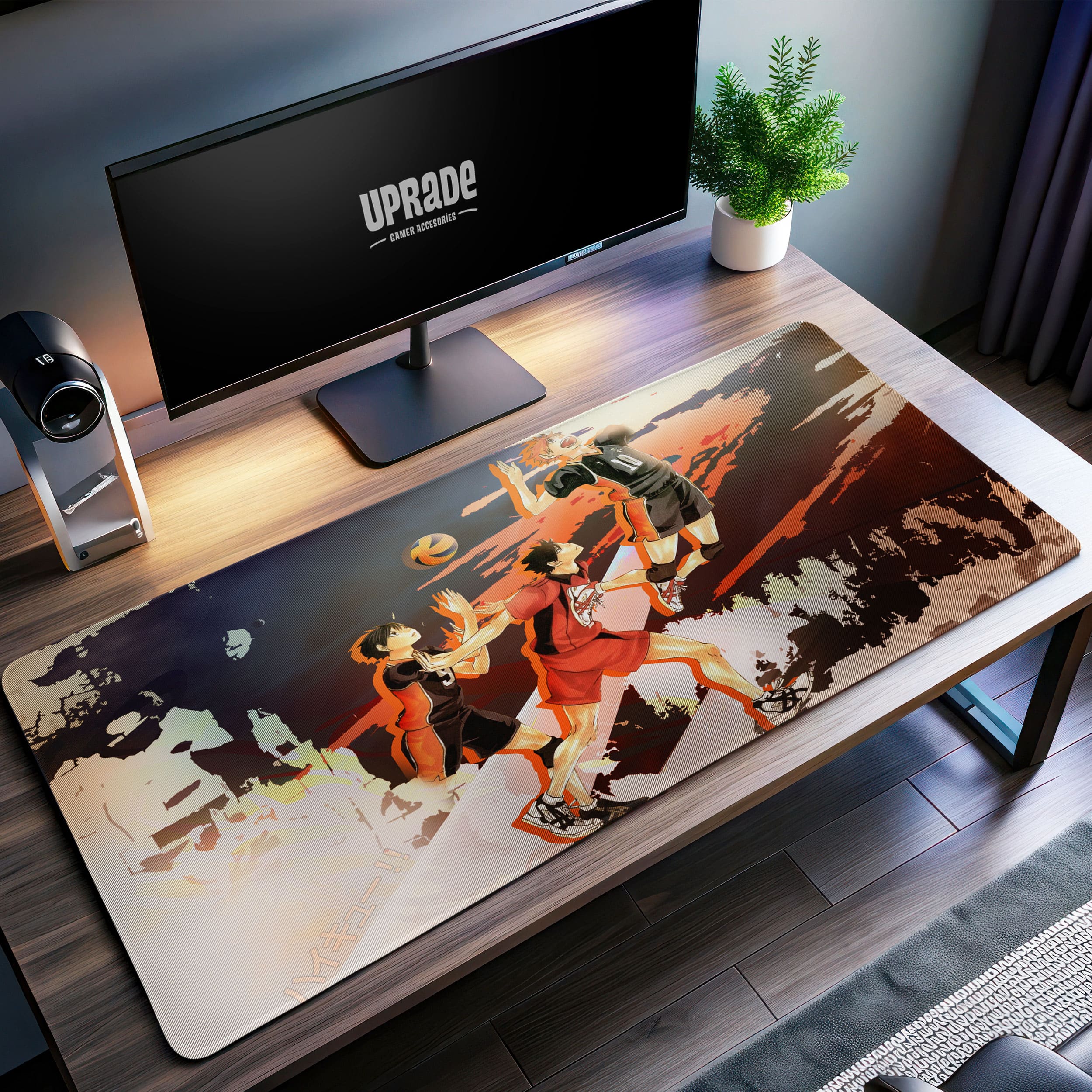 Allleftout Skybound Spiker Desk Mat, Haikyuu Volleyball Mouse Pad