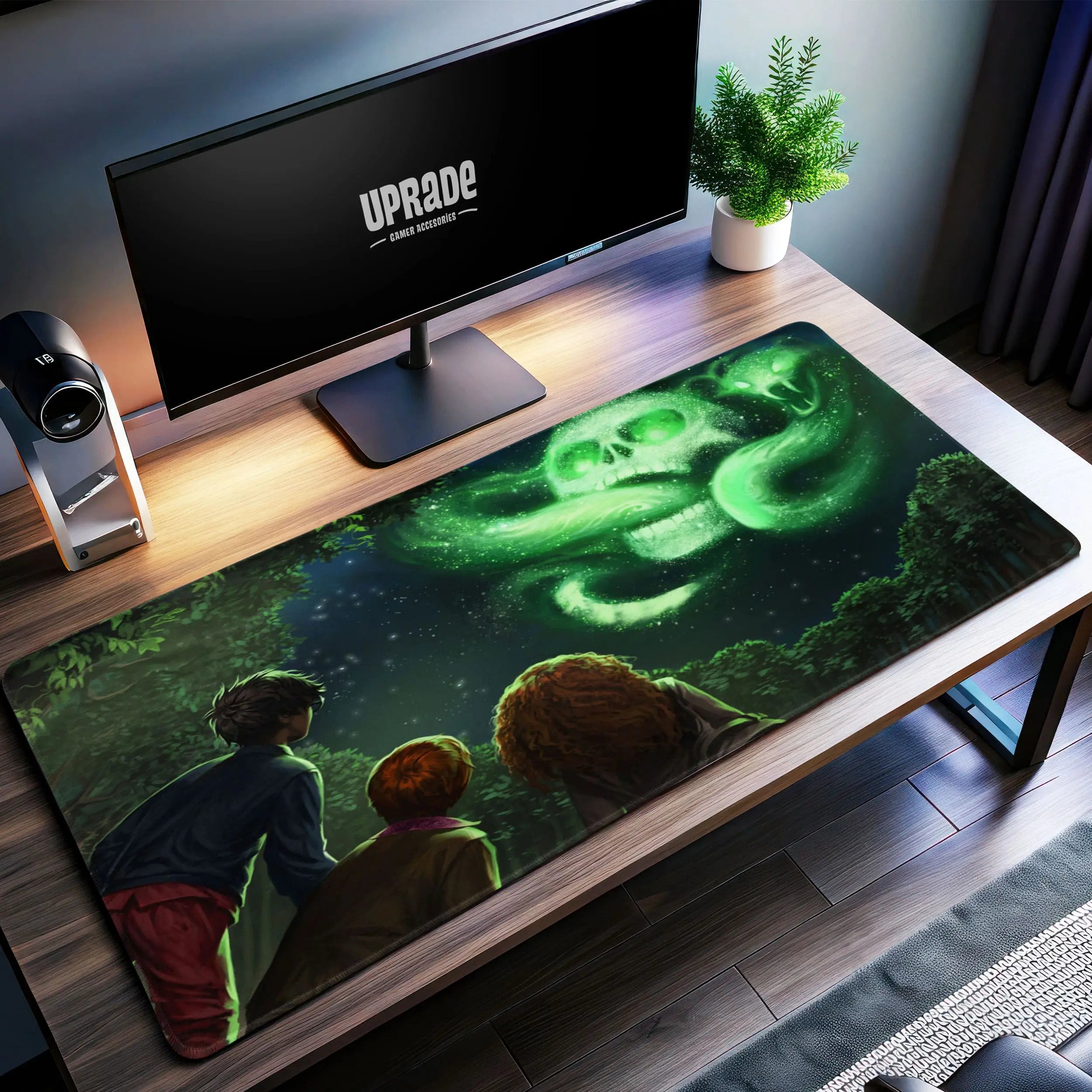 Allleftout Dark Mark Night Desk Mat, Harry Potter Mouse Pad
