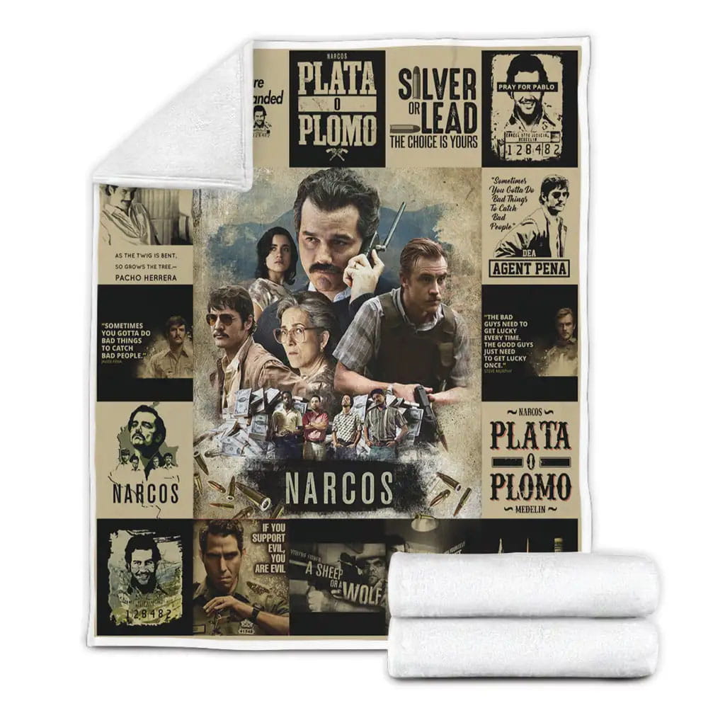 Narcos Fleece Blanket Gift For Birthday Halloween Christmas
