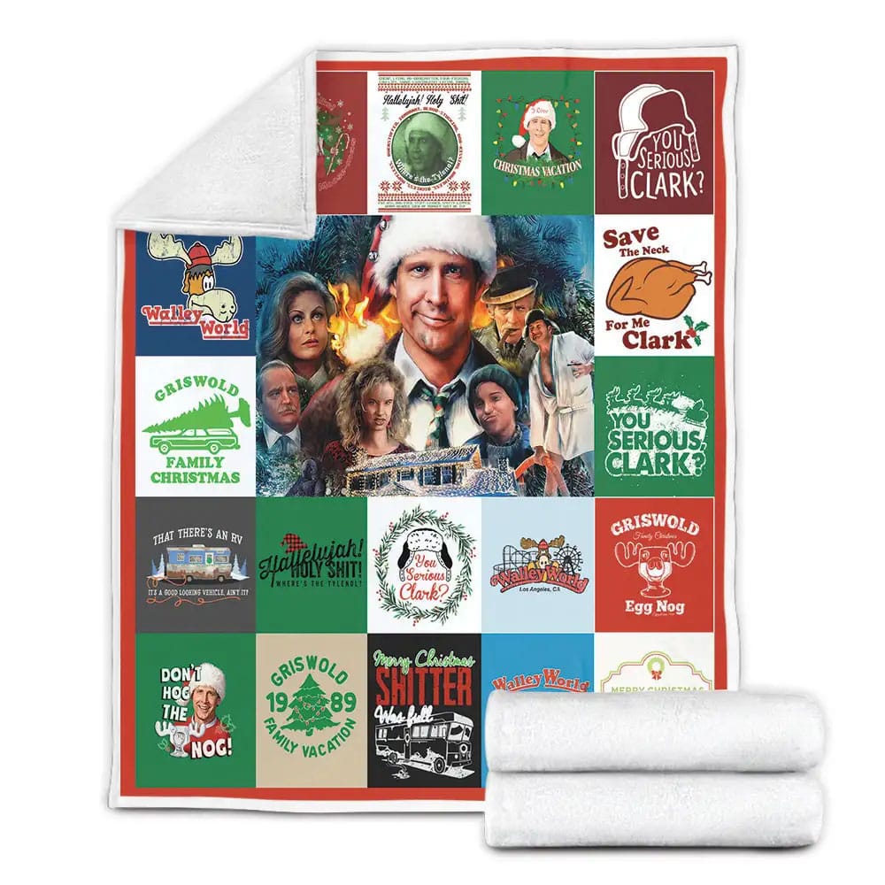 National Lampoons Christmas Vacation Poster Fleece Blanket Gift For Mothers Day Fathers Day
