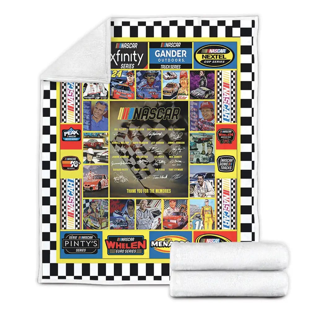 Nascar Legends Fleece Blanket Gift For Birthday Halloween Christmas