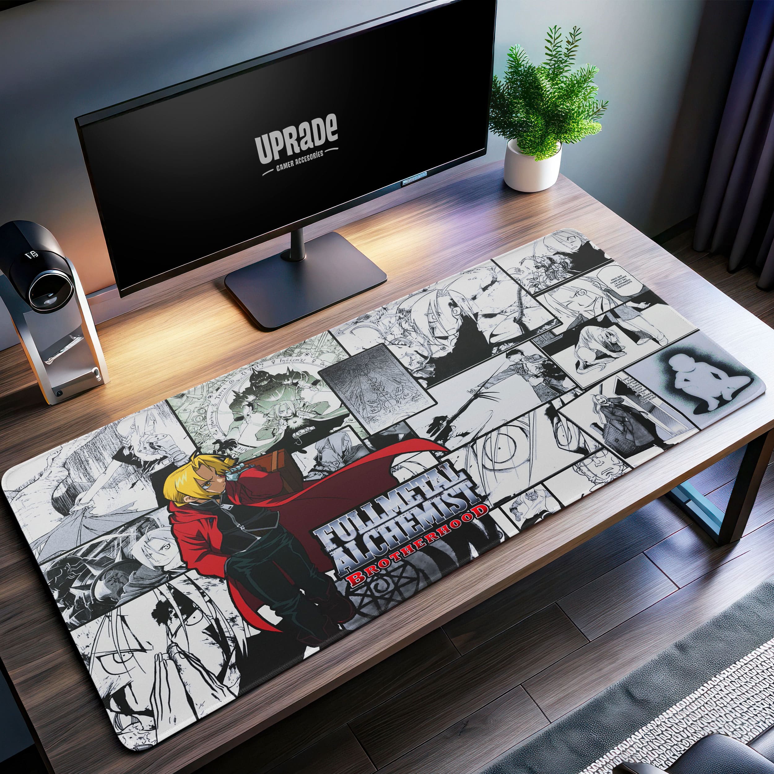 Allleftout Brotherhood Manga Desk Mat, Fullmetal Mouse Pad