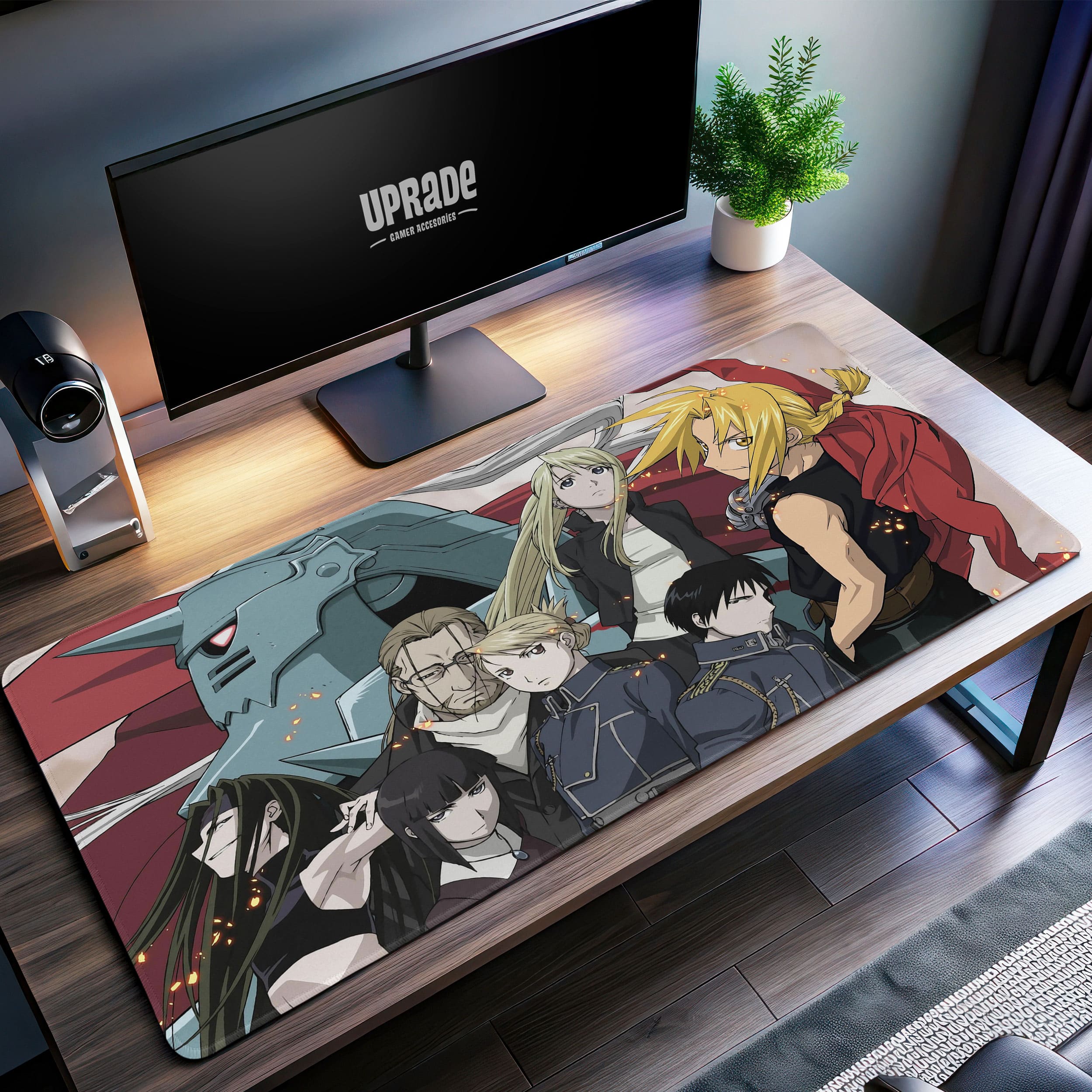 Allleftout Brotherhood Heroes Desk Mat, Fullmetal Mouse Pad