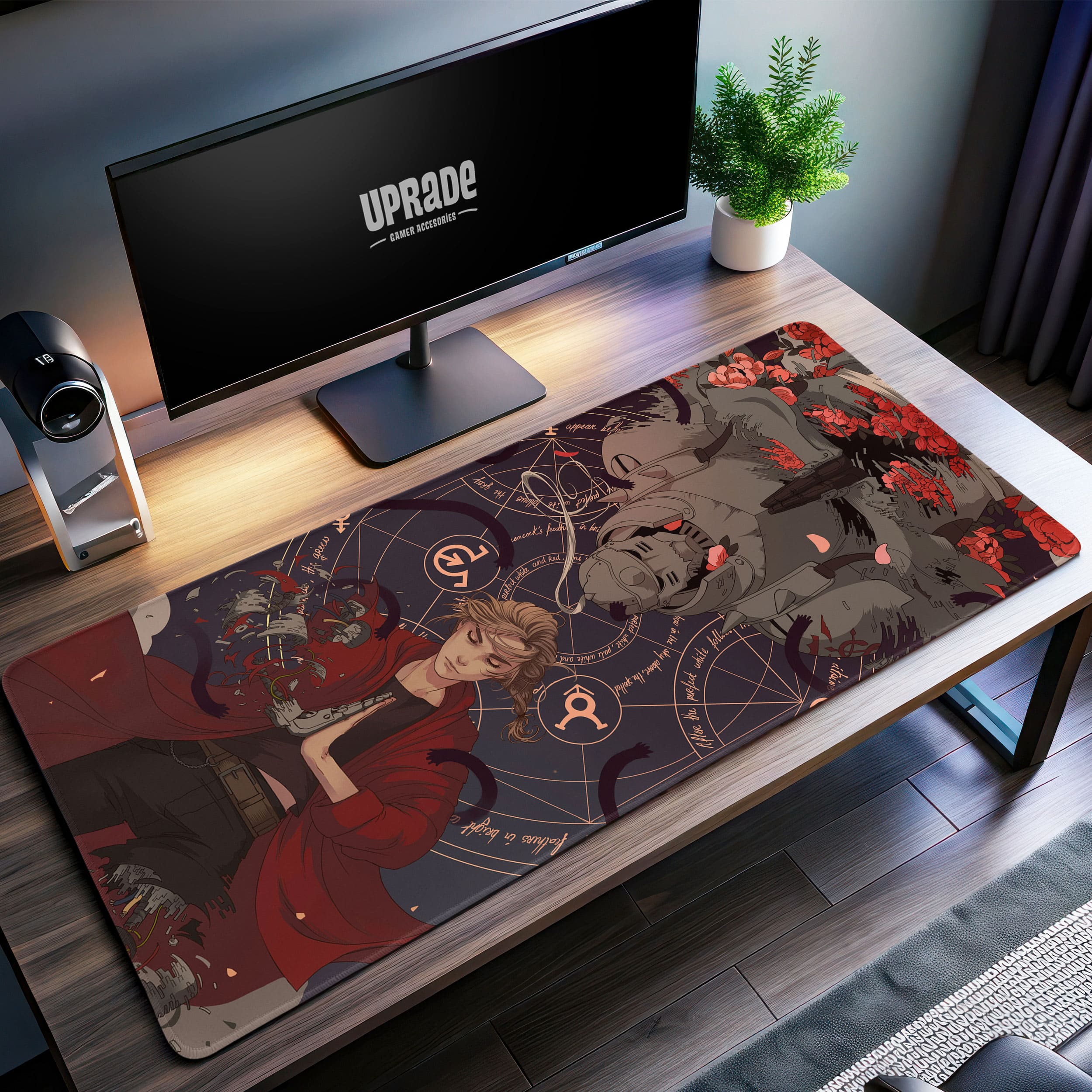 Allleftout Philosopher Alchemy Desk Mat, Fullmetal Mouse Pad