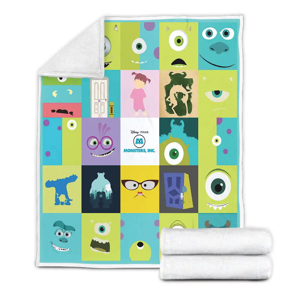 Monsters Inc Fleece Blanket Gift For Birthday Halloween Christmas