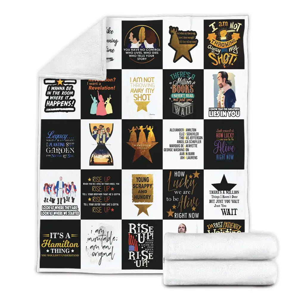 Hamilton Fleece Blanket Gift For Birthday Halloween Christmas