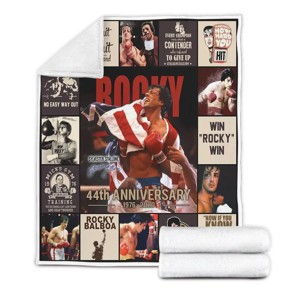 Rocky Fleece Blanket Gift For Mothers Day Fathers Day