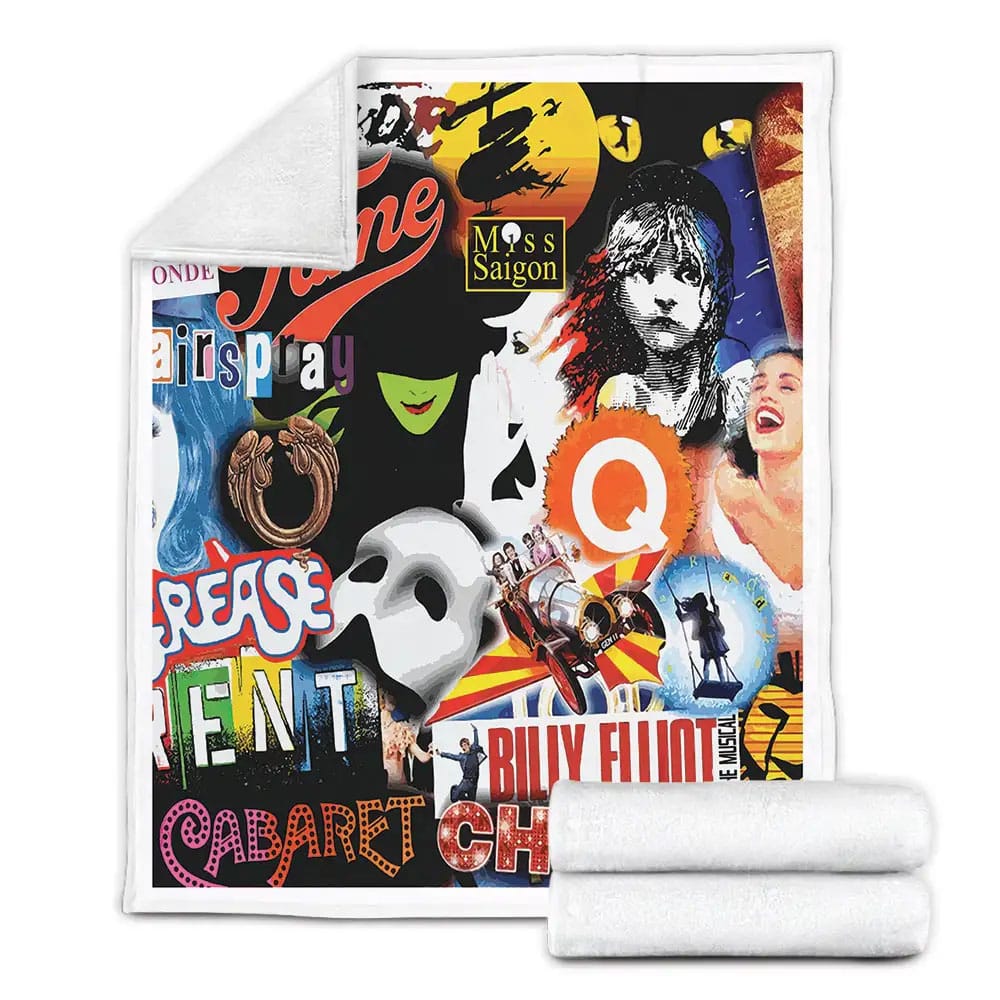Broadway Fleece Blanket Gift For Wife Husband