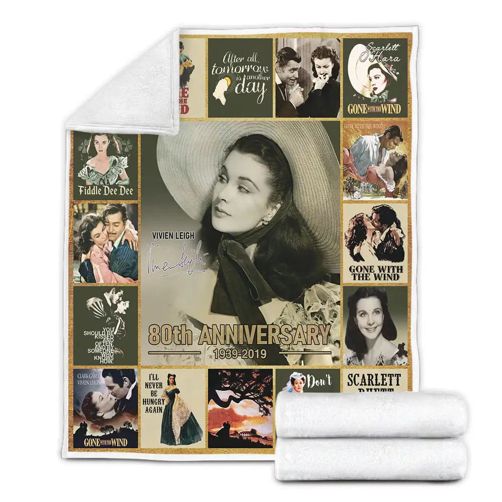 Gone With The Wind Christmas Fleece Blanket Gift For Mothers Day Fathers Day