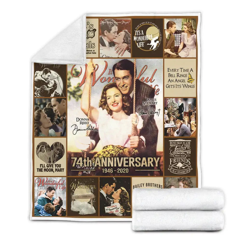 Its A Wonderful Life Fleece Blanket Gift For Besties