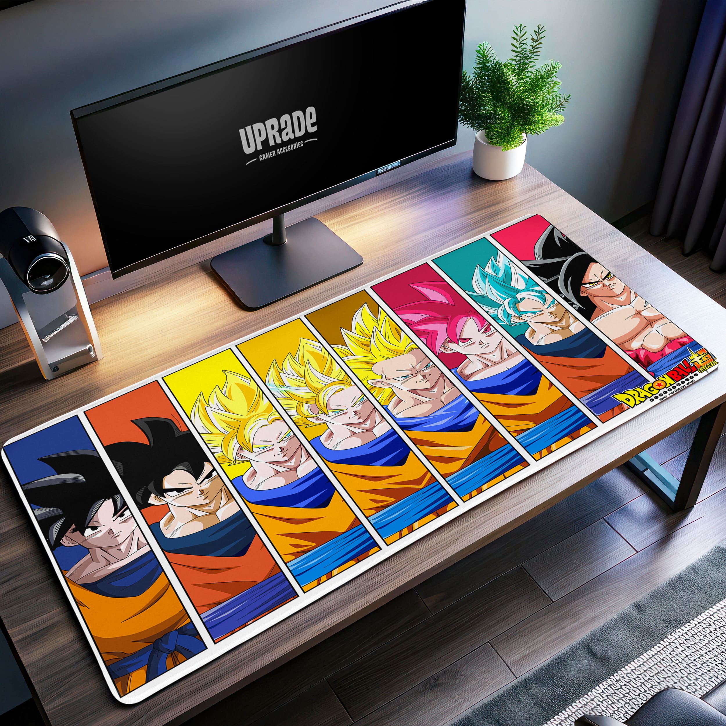 Allleftout Goku Transformations Desk Mat, Dragon Ball Z Mouse Pad