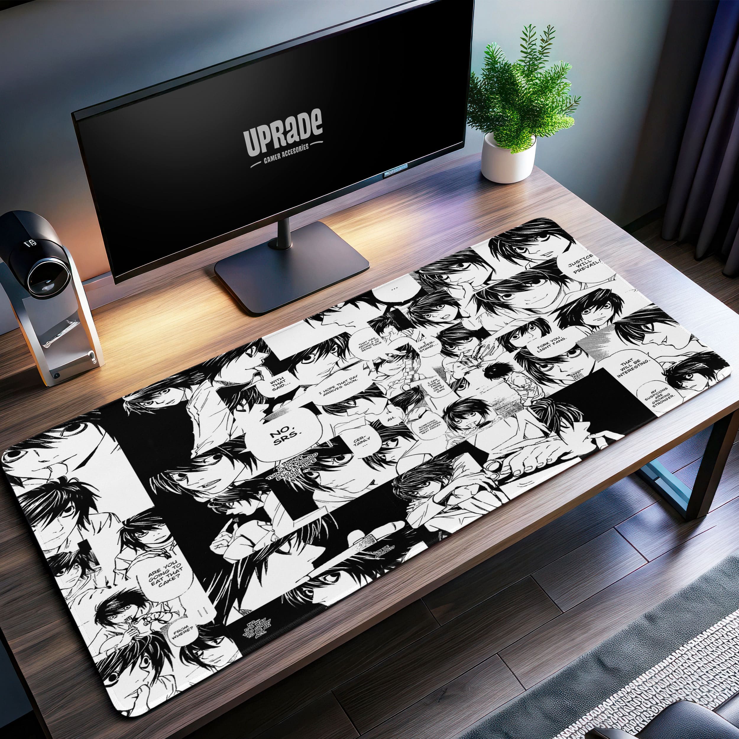 Allleftout L Manga Collage Desk Mat, Death Note Inspired Mouse Pad